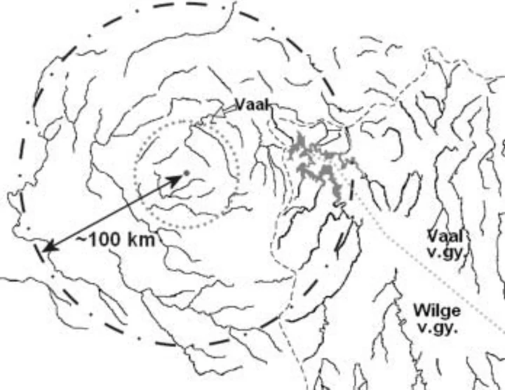A cikk saját ábrája: Vízhálózat-vizsgálatok földi meteoritkrátereken