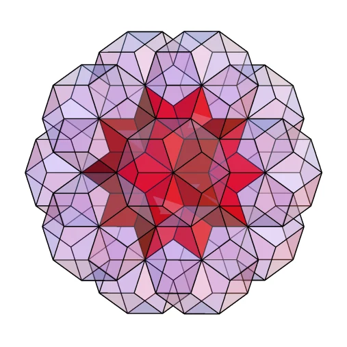Rhombic-triacontahedron cluster generated by the article code