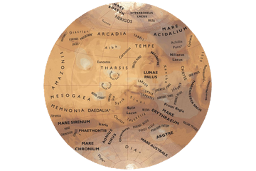 Mars albedó nyugati félgömb