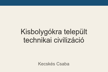 Kisbolygókra települt technikai civilizáció