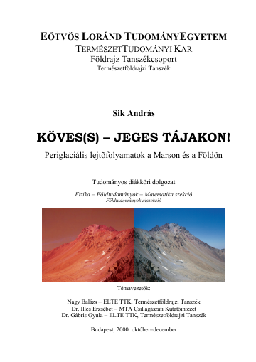 Köves(s) – jeges tájakon! címlapja