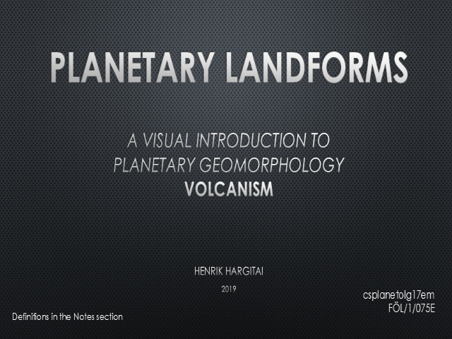 Planetary landforms: volcanism